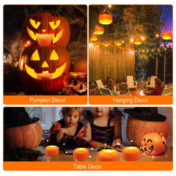 4 Pack Halloween LED Pumpkin Lights Battery Operated Decoration Lights Remote Control