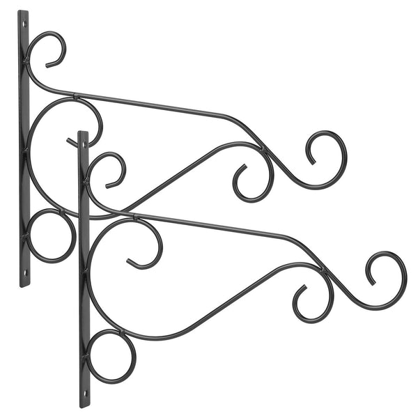 2Pcs Iron Plant Hanging Bracket Plant Hanger Wall Hooks For Bird Feeder Lanterns Wind Chimes