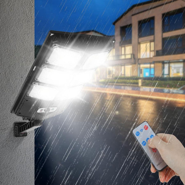 Solar Powered Wall Light 252 LED Beads PIR Motion Sensor Lamp Outdoor IP65 Waterproof with Remote Control for Garage Front Door Garden Pathway
