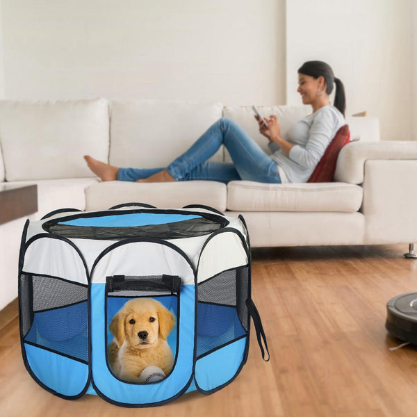 Portable Foldable Pet Tent Exercise Pen Kennel Removable Water Resistant Outdoor Use