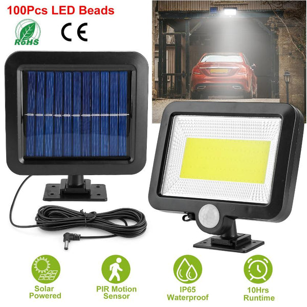 Solar Powered Wall Lights Outdoor 100 LED Motion Sensor Lamp Dusk To Dawn Sensor