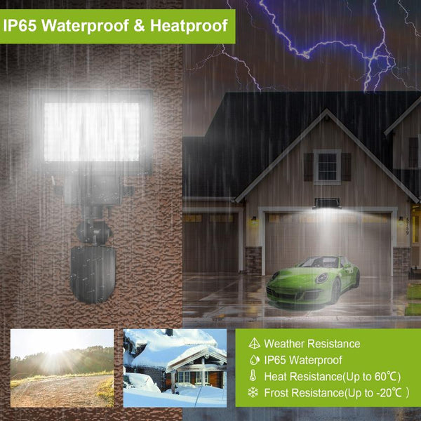 Solar Wall Lights 120 LEDs Flood Lights Outdoor 120° Motion Sensor Separate Panel