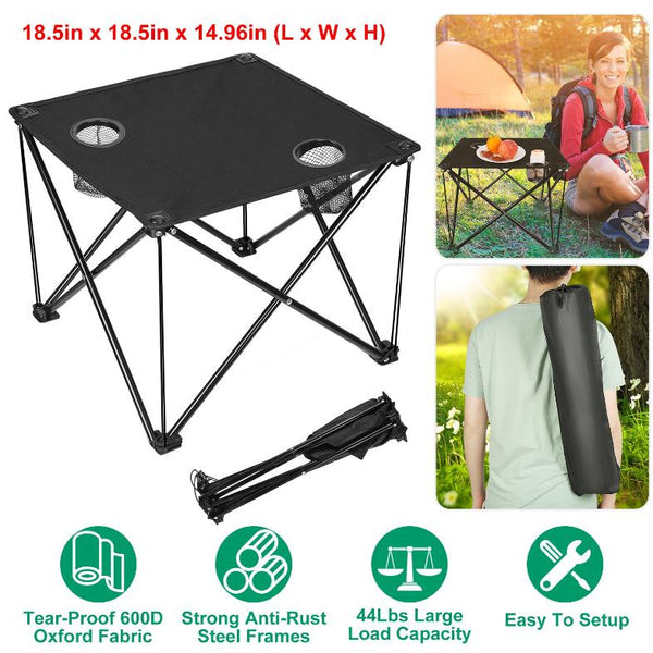 Foldable Square Camping Portable Table Picnic Lightweight Travel Carrying Bag
