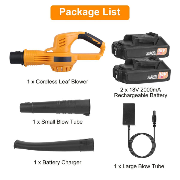 Cordless Leaf Blower Handheld Electric Battery Powered Air Blower Max 124MPH