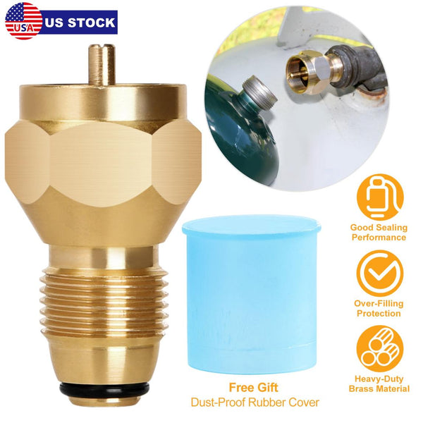 Propane Tank Refill Adapter 1Lb LP Gas Cylinder Tank Coupler Heater Solid Brass