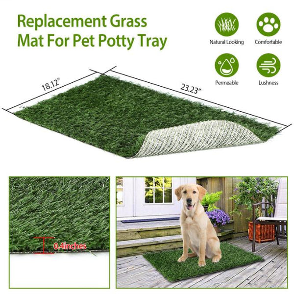Grass Mat For Pet Potty Tray Dog Pee Grass Turf Pad Fast Drainage Easy Cleaning