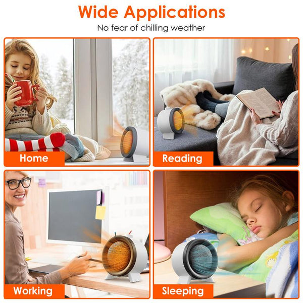 1000W Electric Space Heater Ceramic Heater Fan Heating Fan with 3 Modes Fast Heating