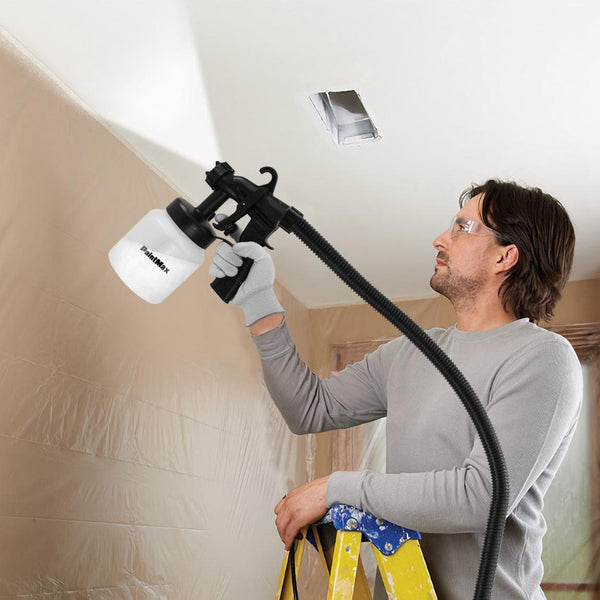 800ML Paint Spray Painter 650W Paint Sprayer Machine 800ML/Min Output HVLP Oil Primer Water Sprayer w/ 3 Spraying Patterns Motor Strap Detachable Cont