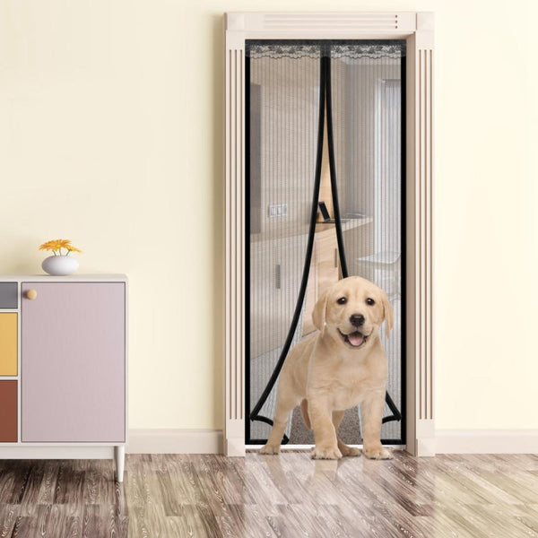 Magnetic Mesh Curtain Hands-free Fly Mesh Door Curtain 39x82” Self-adhesive Door Screen Anti Mosquito Bugs