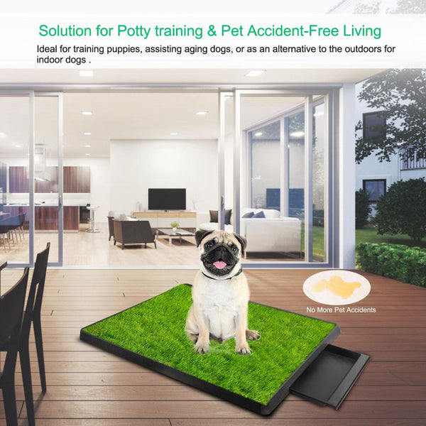 Dog Potty Training Artificial Grass Pad Pet Cat Toilet Trainer Mat Tray Turf Small Medium Dogs