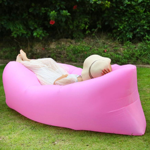 Inflatable Lounger Air Sofa Lazy Bed Sofa Portable Bag Water-Resistant Lake Beach Camping