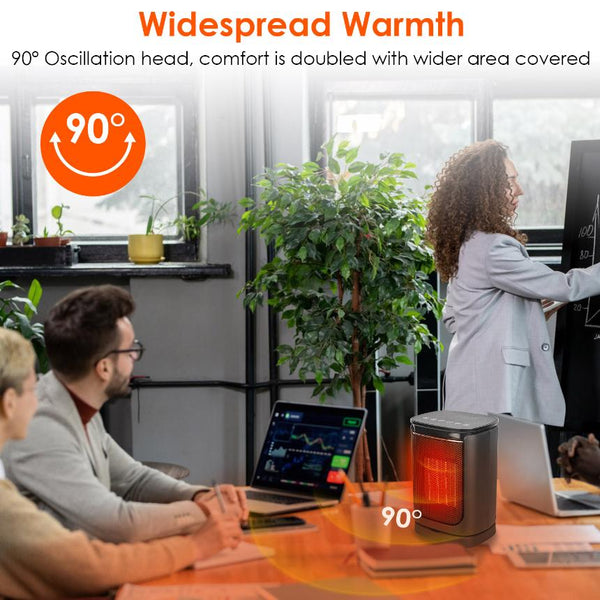 1500W Electric Space Heater Ceramic Heater Fan Oscillating Heating Fan with 3 Modes