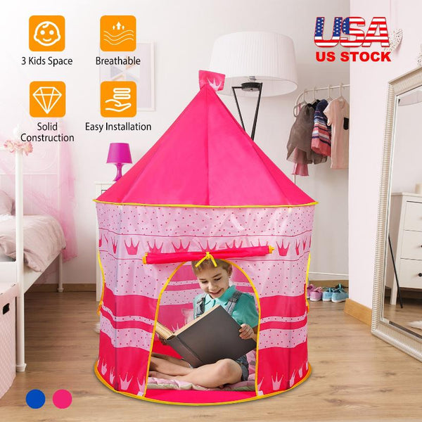 Kids Play Tent Foldable Pop Up Children Baby Play House Castle Indoor Outdoor Use