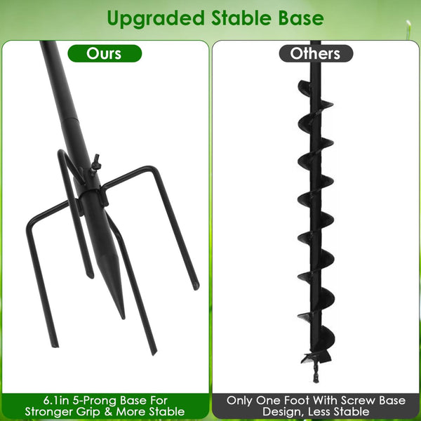 Bird House Pole Kit Stand Stake Adjustable Height Bird Feeder Lawn Mount Perch