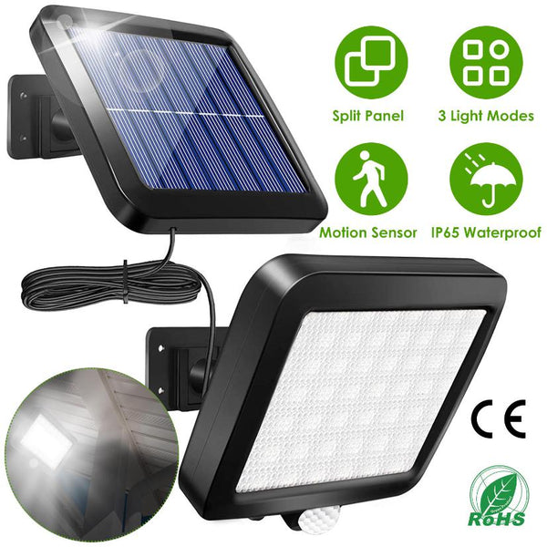 Outdoor Solar Security Flood Light Wall Solar Lamp Motion Sensor LED Garden Garage Light