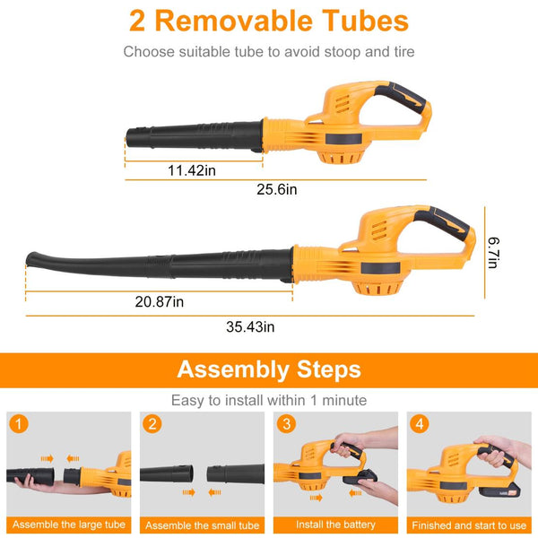 Cordless Leaf Blower Handheld Electric Battery Powered Air Blower Max 124MPH