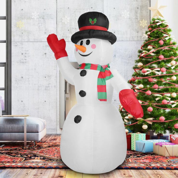 7.9FT Christmas Inflatable Giant Snowman Blow-up Light-up LED Lights Outdoor Yard