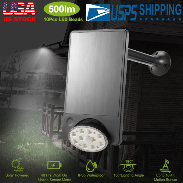 Solar Spotlights Outdoor Landscape Lights 120° Motion Sensor Lamps Garage Garden Door