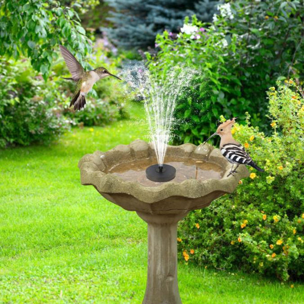 Solar Powered Fountain Pump Floating Bird Bath Pond Pump w/ LED Lights Aquarium Pond