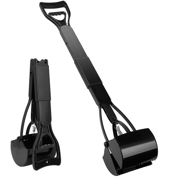 Pet Pooper Scooper Foldable Long Handle Dog Poop Waste Pick Up Rake Grabber Arm