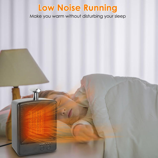 1000W Small Portable Electric Space Heater Personal Tip Over & Overheat Protection Adjustable Temp