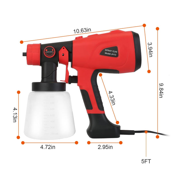 Electric Paint Sprayer HVLP Spray Painting Gun Adjustable Handheld Painter