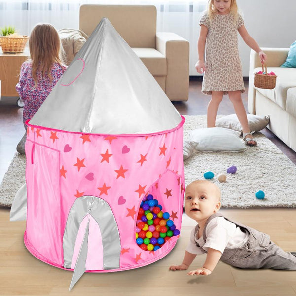 3 In 1 Child Crawl Tunnel Tent Kids Play Ball Pit Set Foldable Play House Pop-up