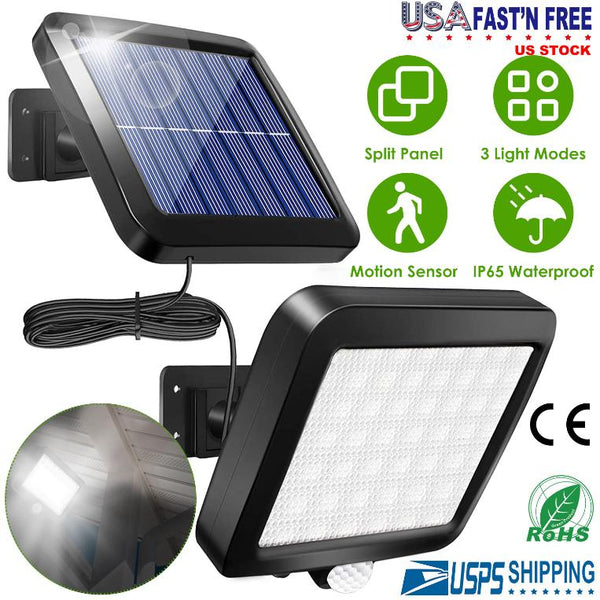 Outdoor Solar Security Flood Light Wall Solar Lamp Motion Sensor LED Garden Garage Light