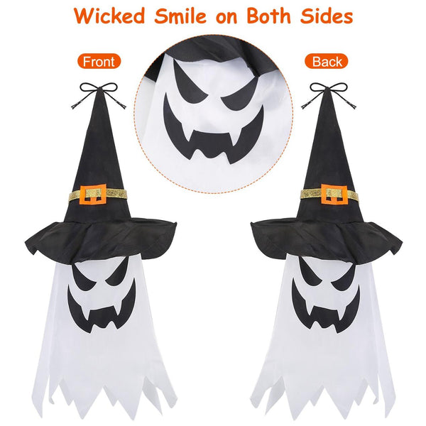 Halloween Ghost Witch Hat Hanging Light Lantern Outdoor String Decorative Light Patio