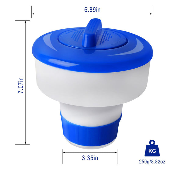 Floating Pool Chlorine Dispenser Chemical Holder Tablet Swimming Pools Spa Hot Tub