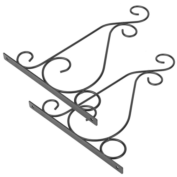 2Pcs Iron Plant Hanging Bracket Plant Hanger Wall Hooks For Bird Feeder Lanterns Wind Chimes