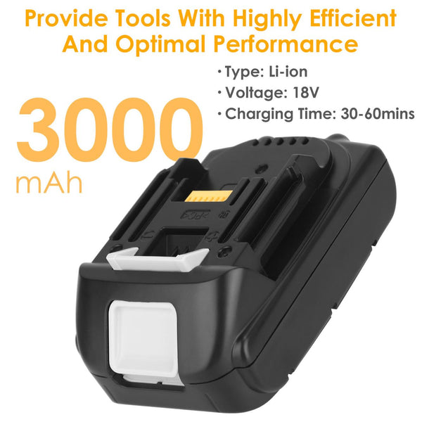 2 Pack 18V Li-ion Power Tool Battery Replacement Fit for Makita