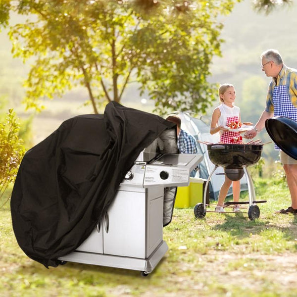 BBQ Grill Cover Weather Resistant Outdoor Barbeque UV Resistant Adjustable Straps 57-inch