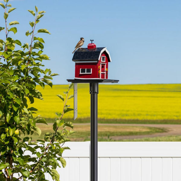Bird House Pole Kit Stand Stake Adjustable Height Bird Feeder Lawn Mount Perch