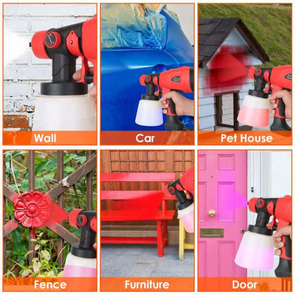 Electric Paint Sprayer HVLP Spray Painting Gun Adjustable Handheld Painter