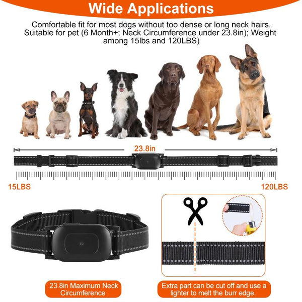 Dog Training Collar Wireless Fence Pet Beep Vibration Electric Shock Fence System 990FT Radius