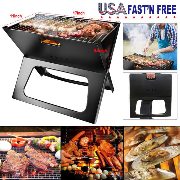 Portable BBQ Barbecue Grill Foldable Charcoal Grill Camping Garden Outdoor Travel