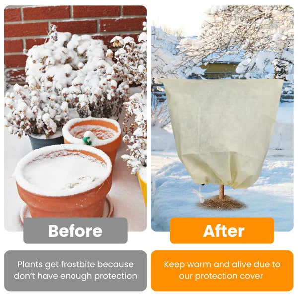 3Pcs Winter Plant Cover Bags Plant Freeze Protector Reusable Frost Blanket 32.67x43.3in