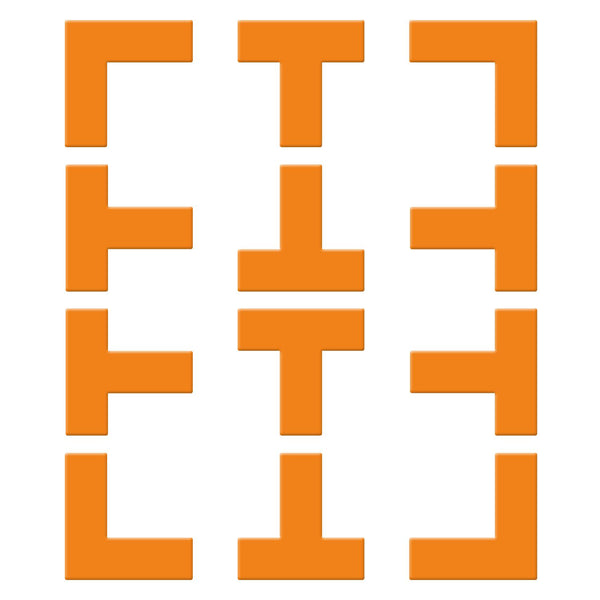 Pickle Ball Court Marking Boundary Kit T-Shaped L-Shaped Markers Lines Reusable