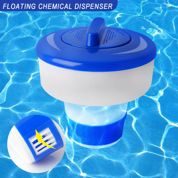 Floating Pool Chlorine Dispenser Chemical Holder Tablet Swimming Pools Spa Hot Tub