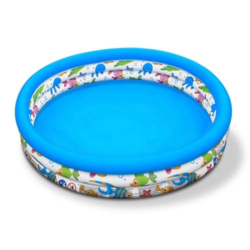 4 FT Diameter Small Inflatable Round Swimming Pool Blow Up For Kids Swim Ball Pool Center For Backyard Beach