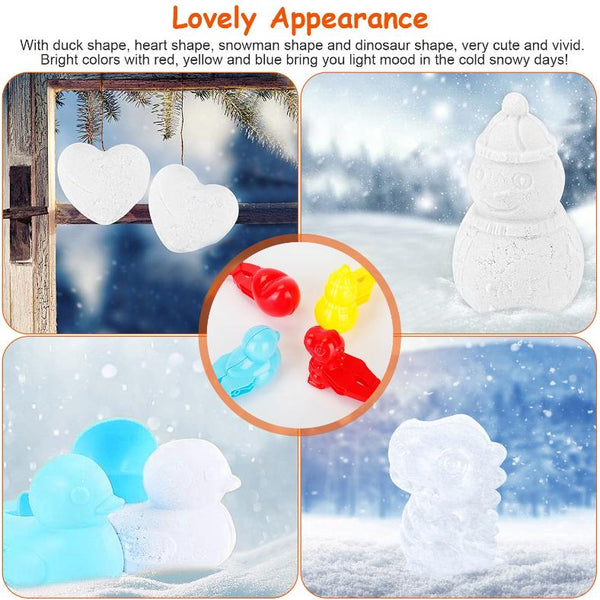 4 Pack Snowball Makers Snow Molds Beach Sand Toys Tools