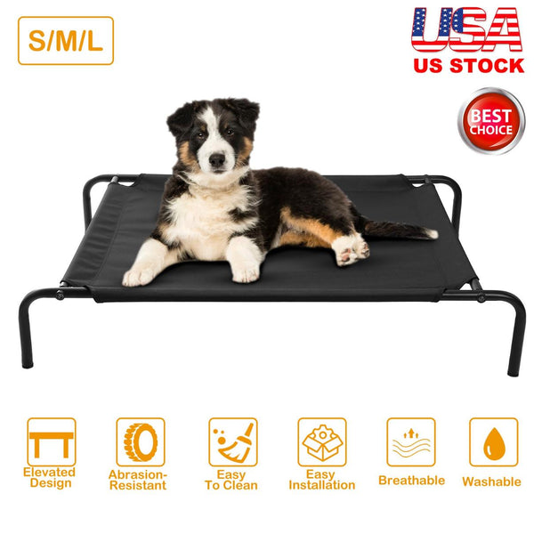 Elevated Pet Bed Dogs Cot Dogs Cats Cool Bed S/M/L Heavy-Duty Breathable Washable