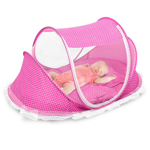 Foldable Baby Travel Bed Portable Infant Mosquito Net Tent Crib Cradle for 0-3 Kids