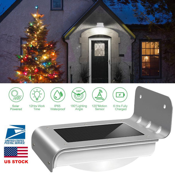 Solar Wall Lights Outdoor 16LEDs Stair Lamps Motion Sensor Night Lamps Wall Mount