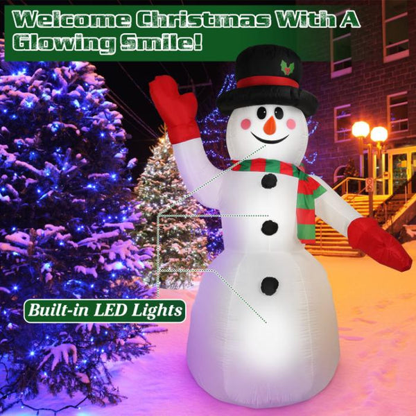 7.9FT Christmas Inflatable Giant Snowman Blow-up Light-up LED Lights Outdoor Yard