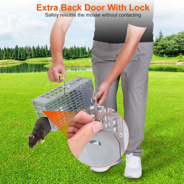 Humane Live Mouse Trap Reusable Metal Rat Small Rodent Cage Catch Release No Kill