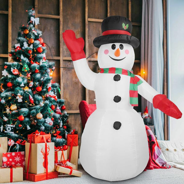 7.9FT Christmas Inflatable Giant Snowman Blow-up Light-up LED Lights Outdoor Yard