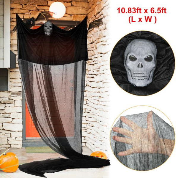 Scary Hanging Ghost Prop Halloween Skeleton Flying Ghost Animated Decoration