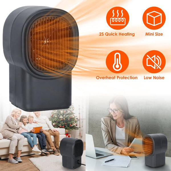 500W Portable Electric Space Heater Mini Fan Heater Personal Small Space Heater